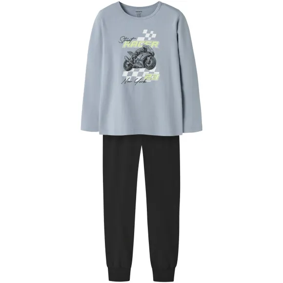 NAME IT pyjama lichtblauw/zwart, foto 2