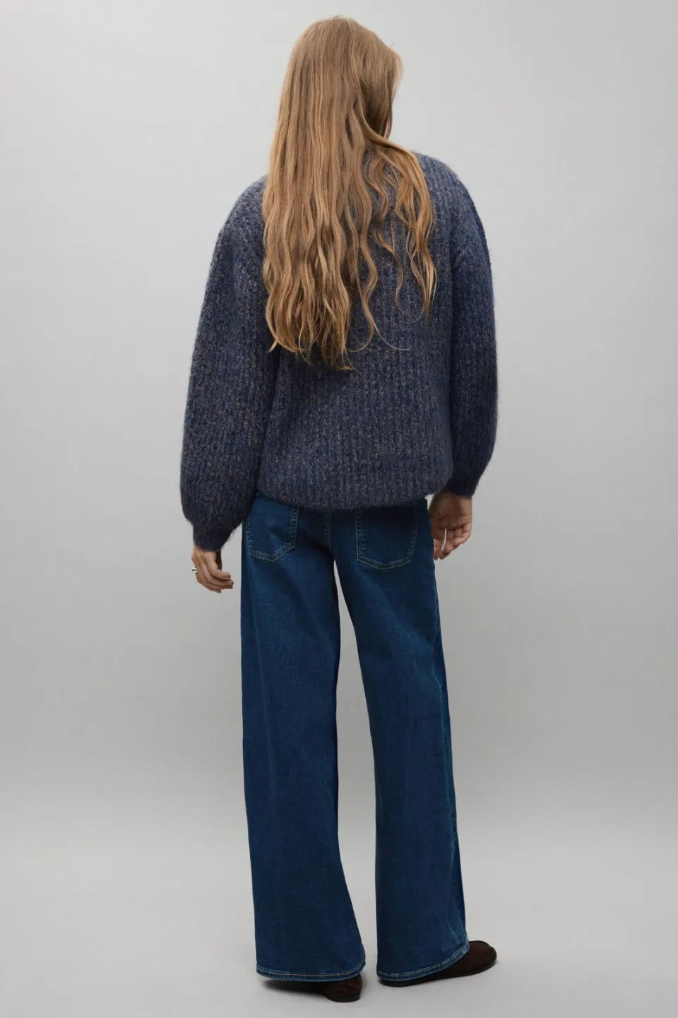 Mango TEEN wide leg jeans - changeant blauw, foto 3