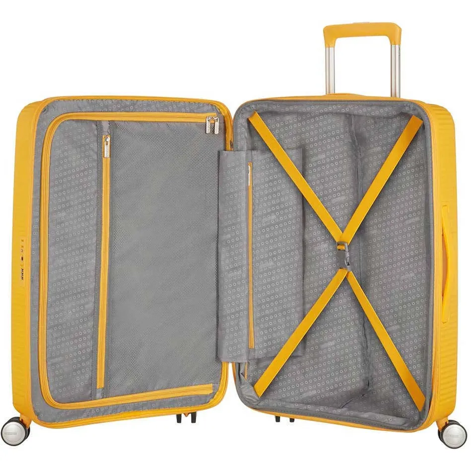 American Tourister Soundbox spinner koffer geel, foto 5