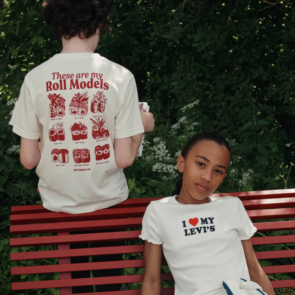 Levi's T-shirt wit met tekst, foto 5
