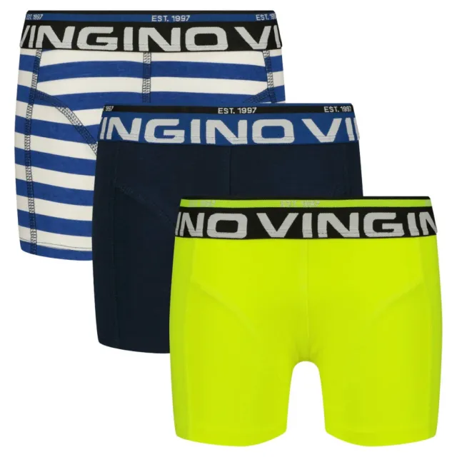 Vingino boxershorts set van 3 blauw geel Blauw / geel