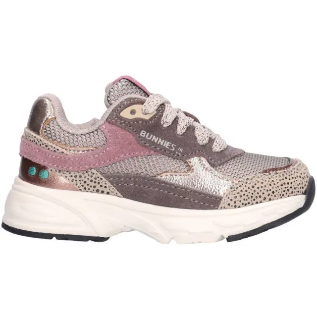 BunniesJR leren sneakers - taupe/roze Taupe / roze