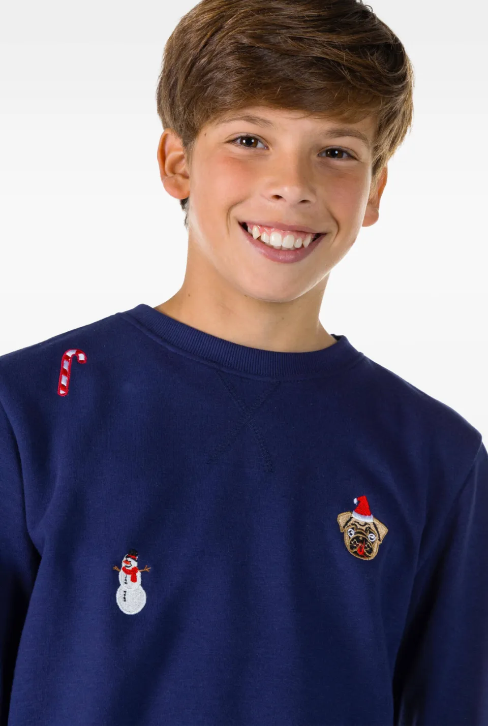 OppoSuits kerstsweater X-Mas Icons met all over print donkerblauw, foto 7