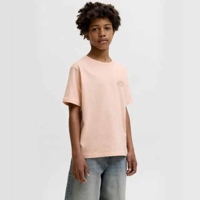 Jack & Jones Junior T-shirt oranje met backprint