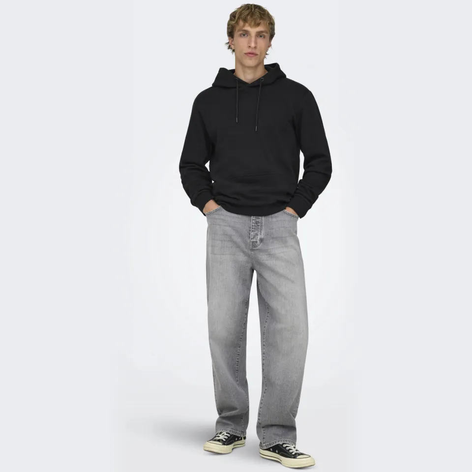 Only & Sons hoodie ONSCERES zwart Black