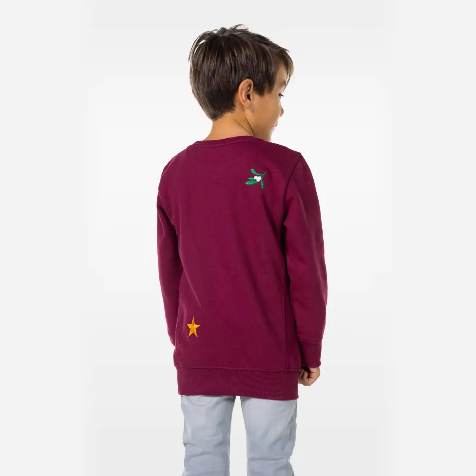 OppoSuits sweater X-Mas Icons met all over print bordeaux, foto 4