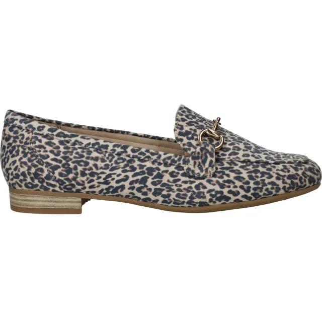 Marco Tozzi instappers beige luipaardprint Taupe