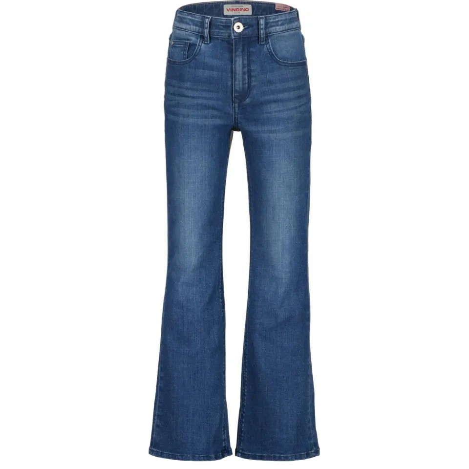 Vingino straight leg jeans medium blue denim, foto 2