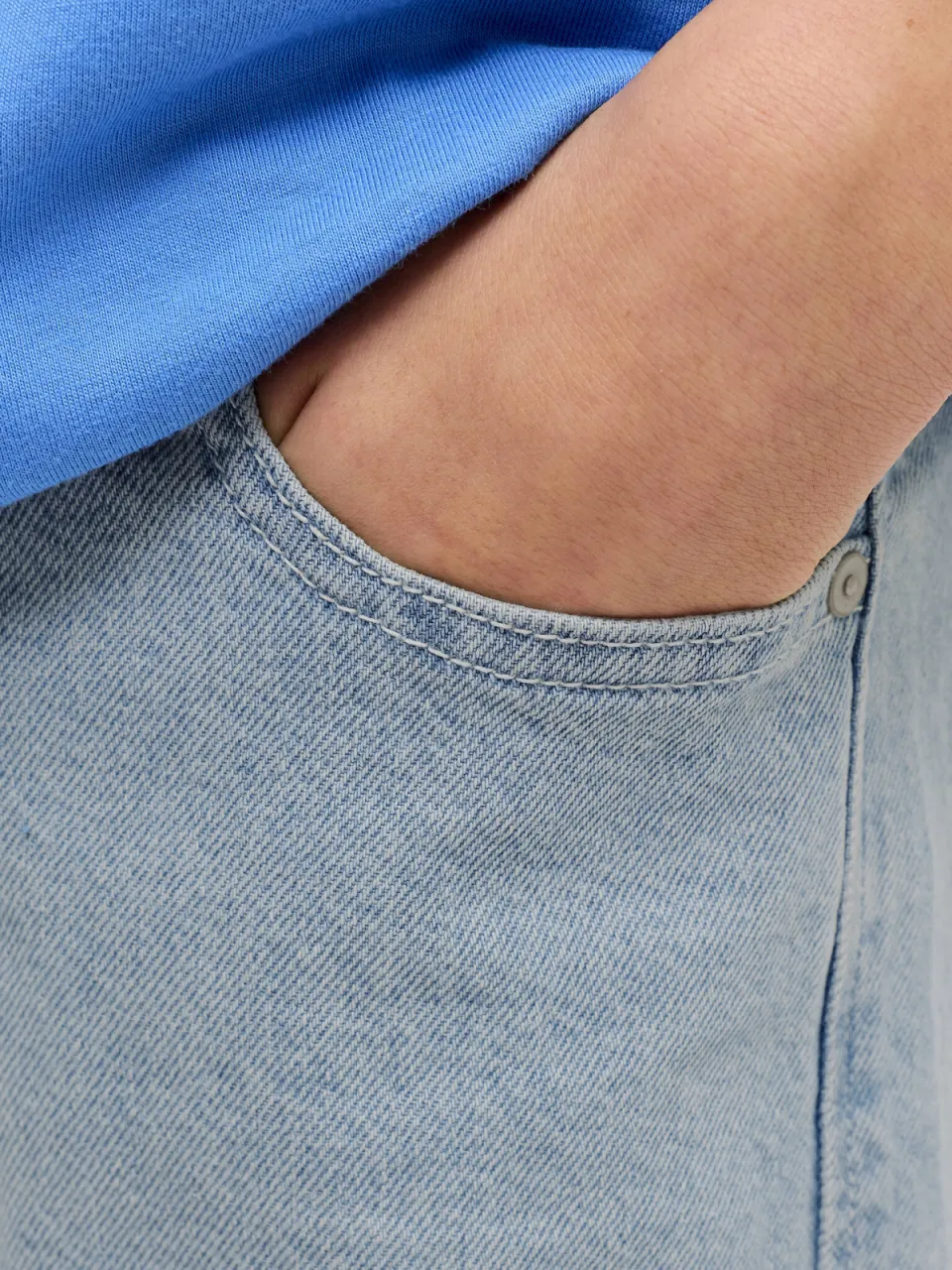 Jack & Jones JUNIOR high waist relaxed fit jeans medium blue denim, foto 5