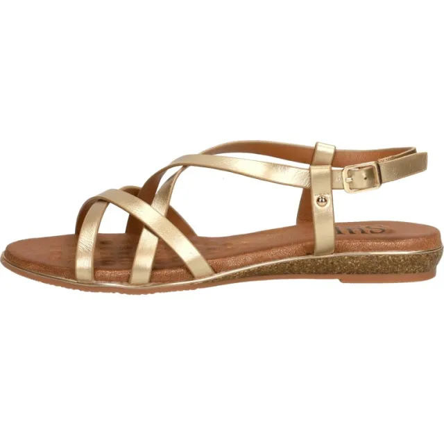 Sub55 platte sandalen goudkleur, foto 2