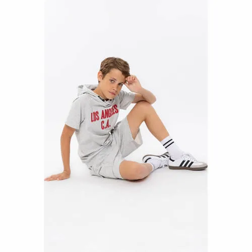 No Way Monday regular sweatshort grijs