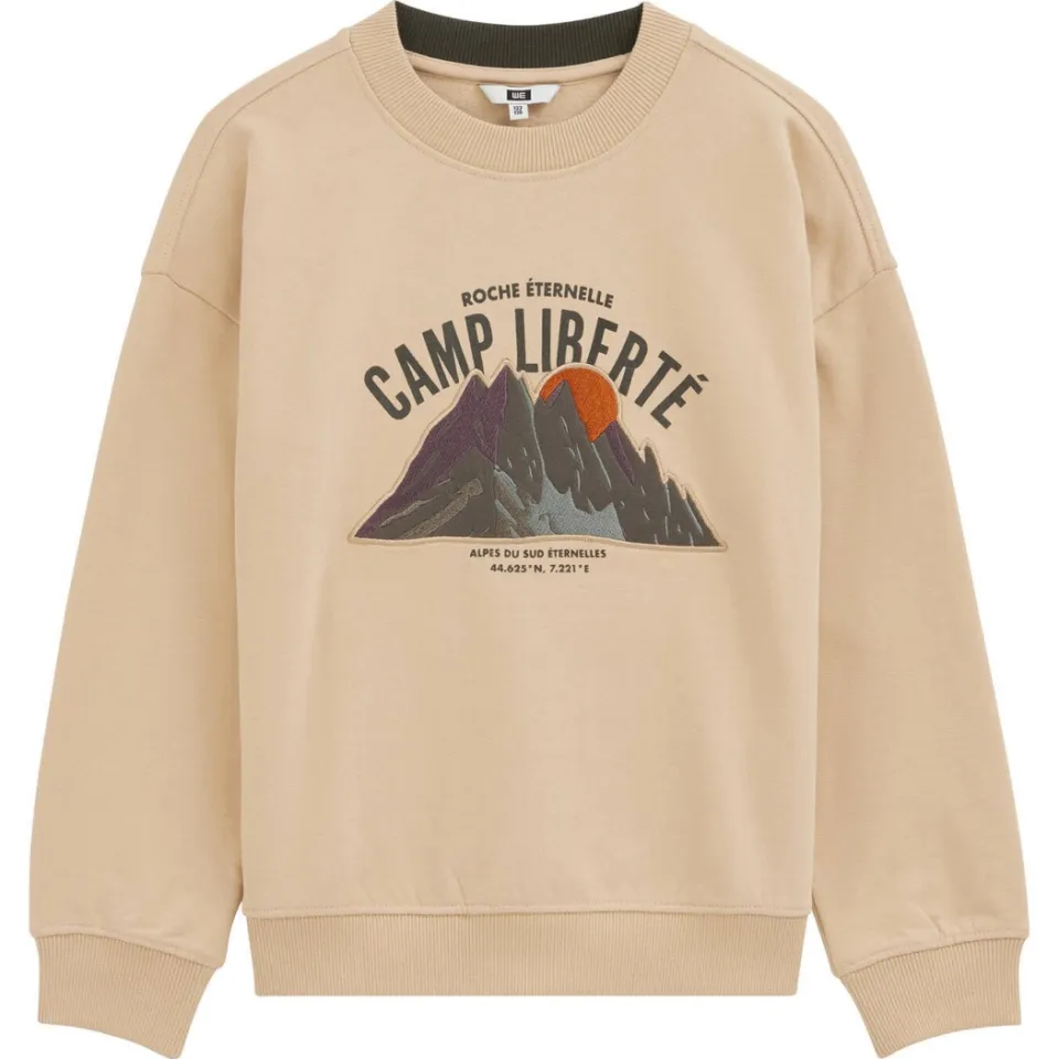 WE Fashion sweater met print - zand, foto 2