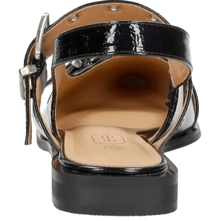 Shoecolate Slingbacks ballerina zwart lak, foto 4