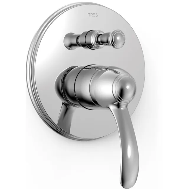 Tres Douchekraan Tres Clasic Inbouw 1 Hendel 2-Wegs Chroom