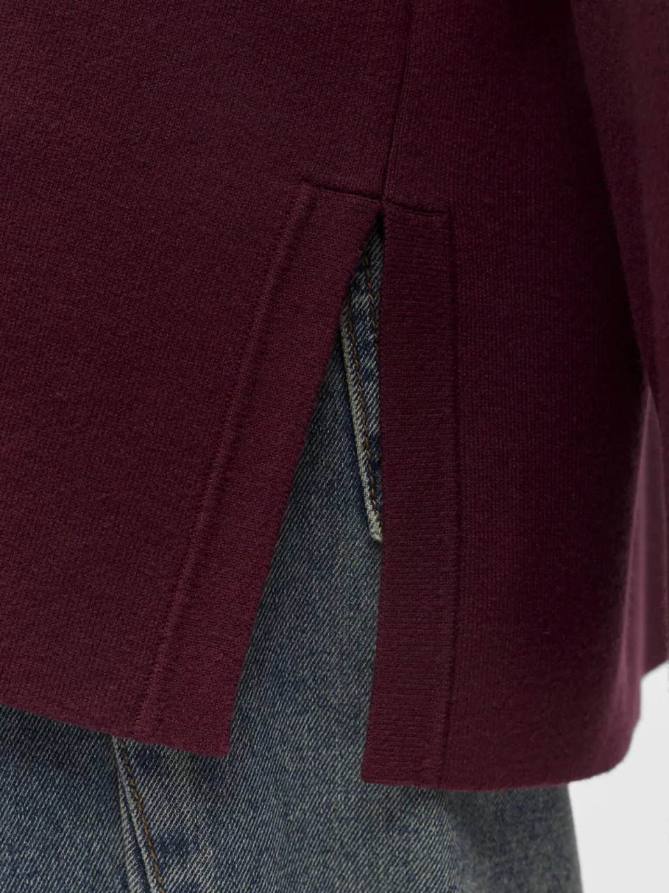 Object gebreide trui - donkerrood, foto 4