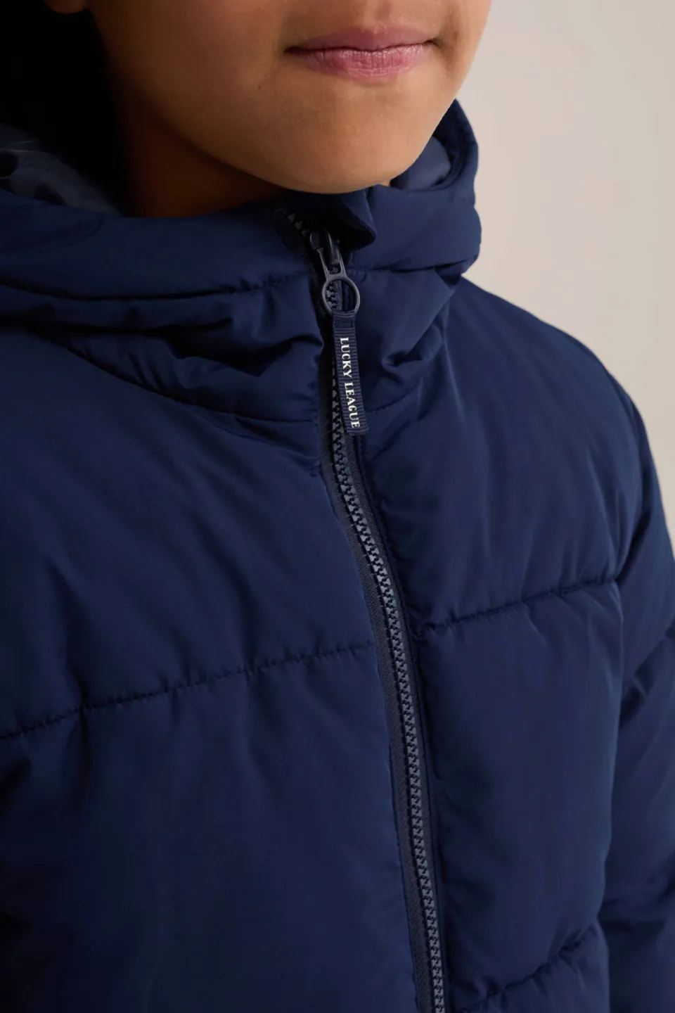 WE Fashion lange gewatteerde winterjas donkerblauw, foto 5