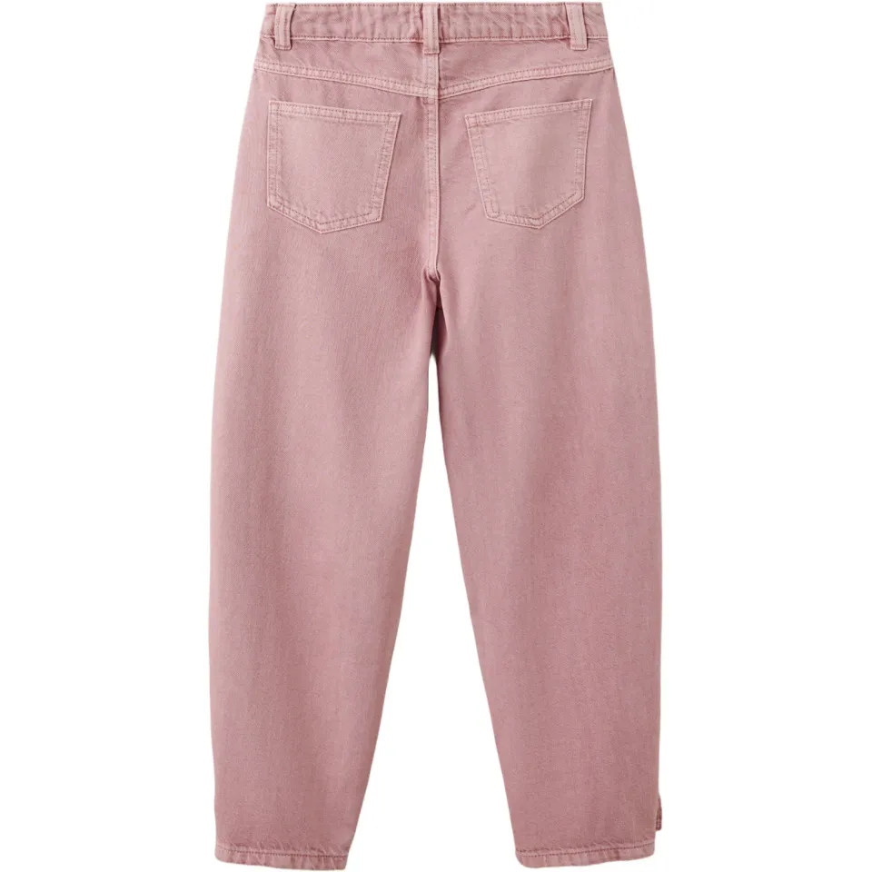 Mango Kids ballon barrel jeans - roze, foto 4