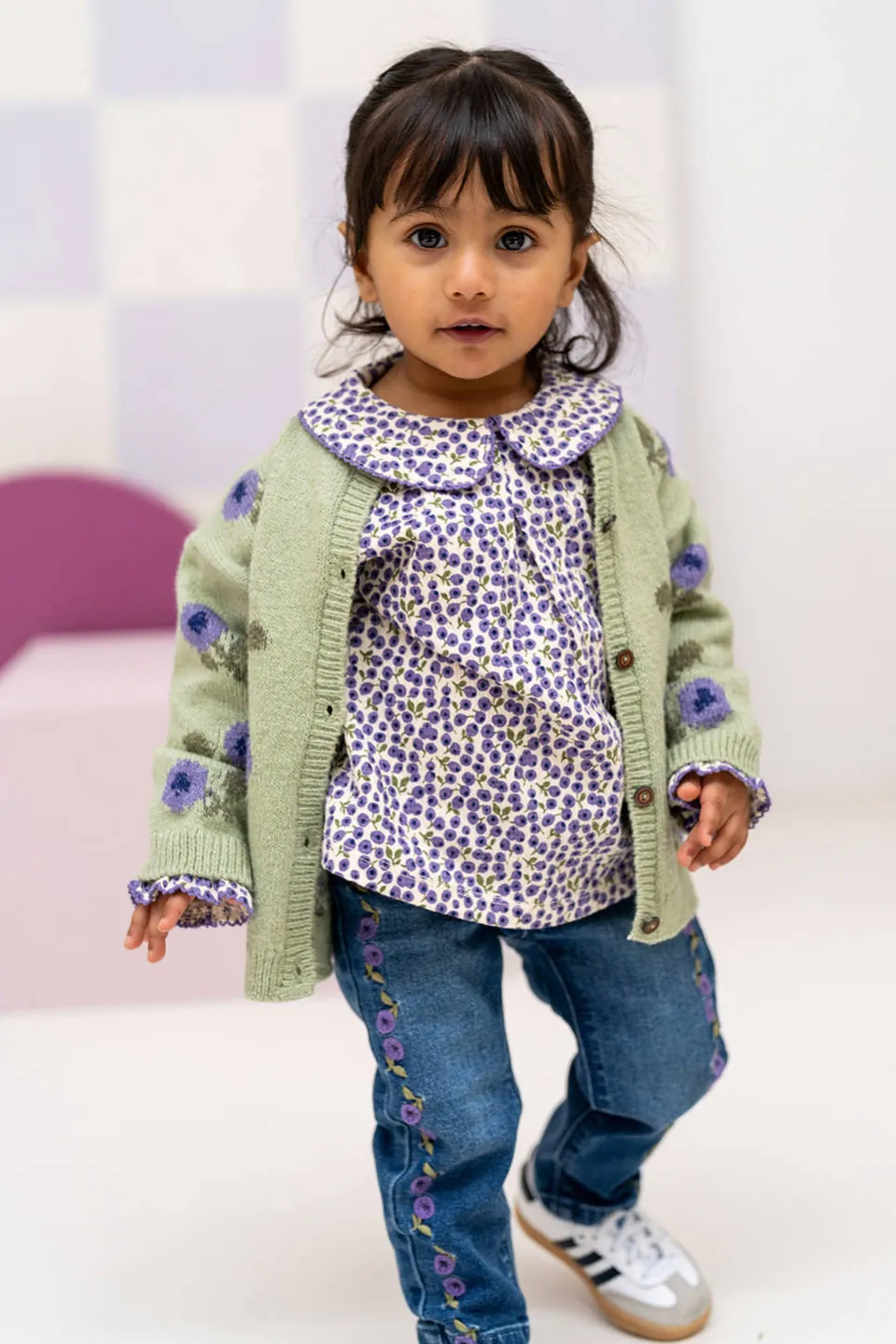 Babyface rechtvallende longsleeve met print lila, foto 4