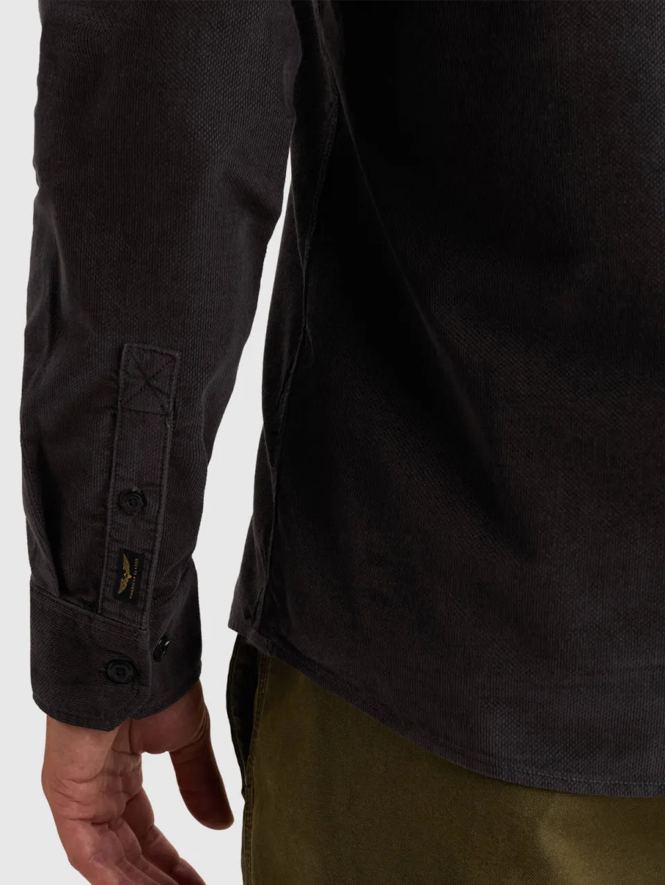 PME Legend corduroy regular fit overhemd - antraciet, foto 4