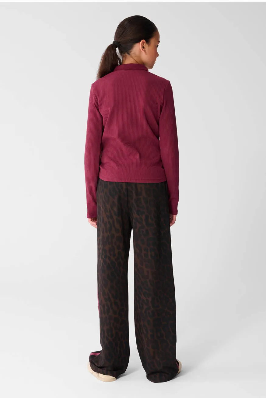 Shoeby casual broek panterprint donkerbruin, foto 6