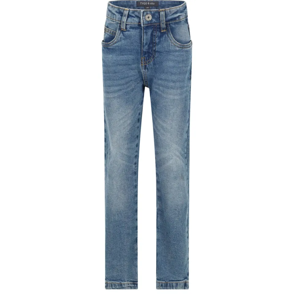 TYGO & vito regular waist regular fit jeans medium blue denim, foto 2