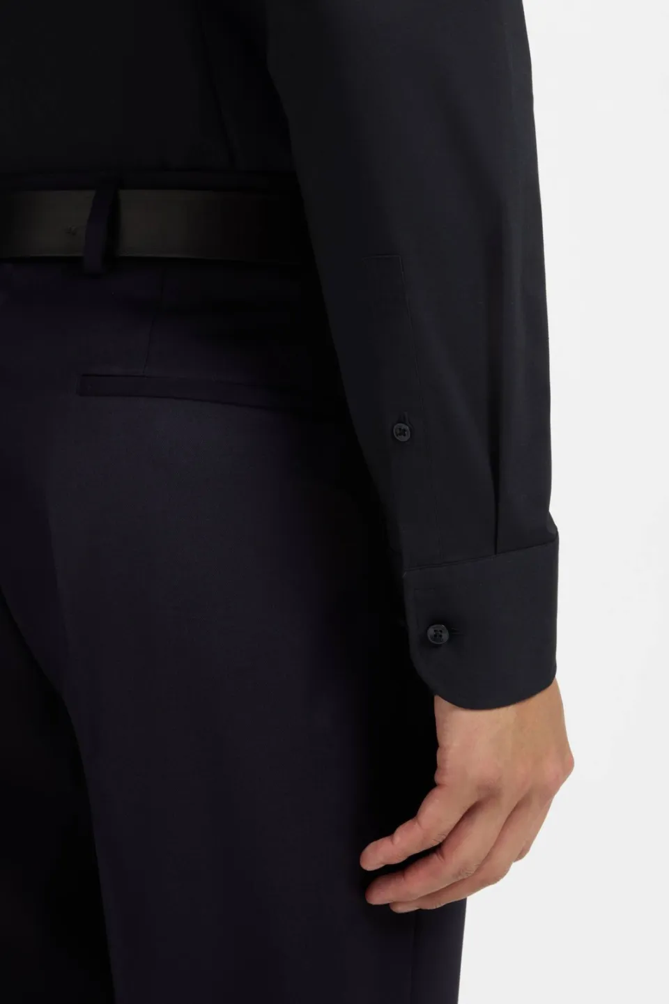 Boss slim fit overhemd H-HANK dark blue, foto 5