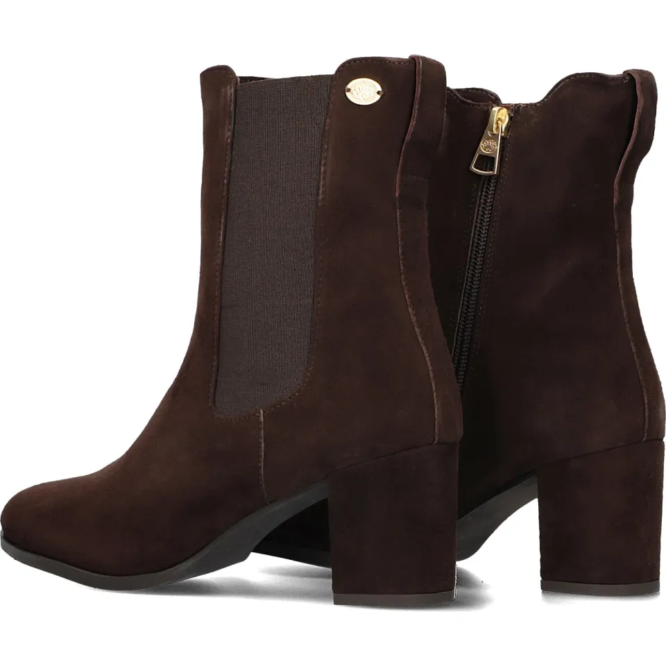 Fred de la Bretoniere Chelsea leren chelsea boots met hak - donkerbruin, foto 5