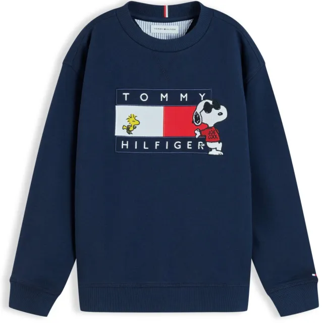 Tommy Hilfiger x Peanuts Snoopy sweater donkerblauw