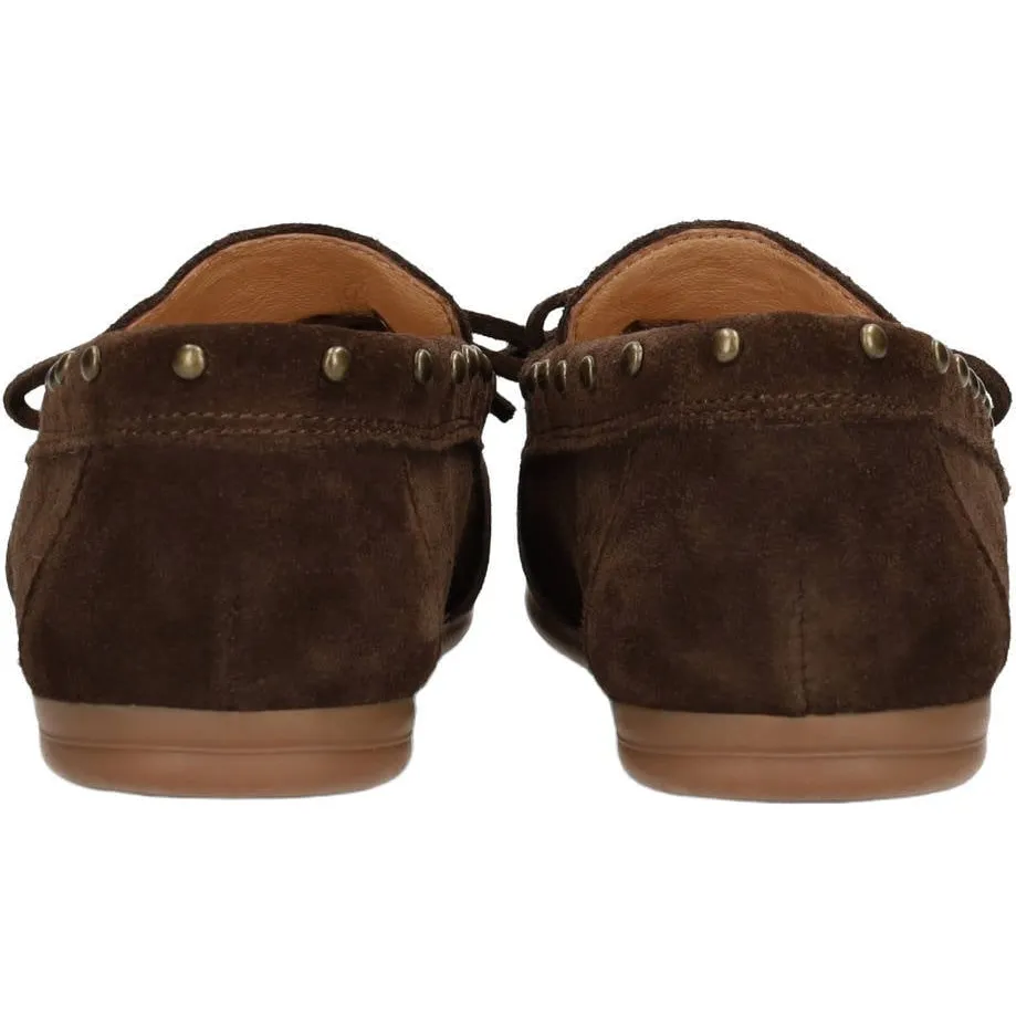 Poelman Kiya suède mocassins met studs - bruin, foto 6