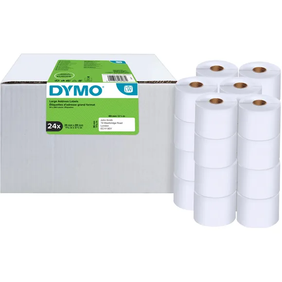 Dymo Etiket dymo labelwriter adressering 36x89mm 24 Rollen wit