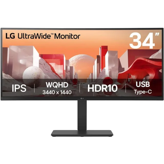 LG 34BA75QE UltraWide monitor zwart