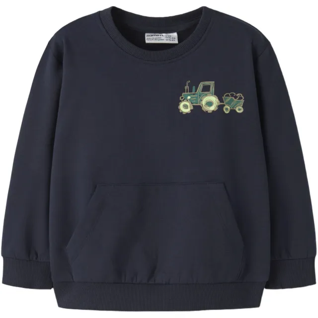 NAME IT MINI sweater met print - diep donkerblauw
