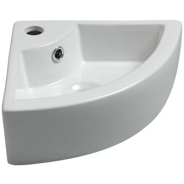 Wiesbaden Fontein Wiesbaden Pallas Hoekfontein 44,5x32,5x13cm Keramiek Wit (exclusief waste)