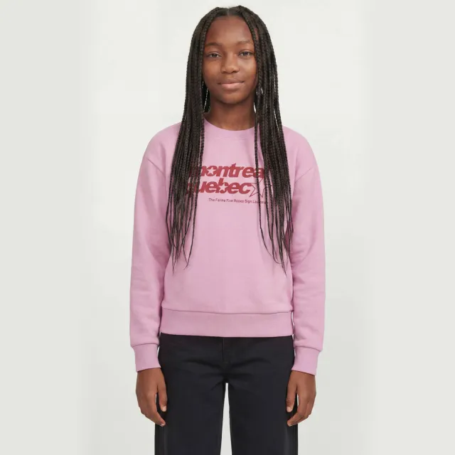 JJXX GIRL sweater met tekst - roze