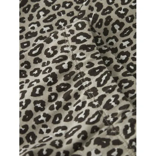 NAME IT MINI flared broek met panterprint beige, foto 2