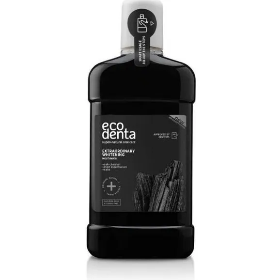 Ecodenta Whitening Black mondwater