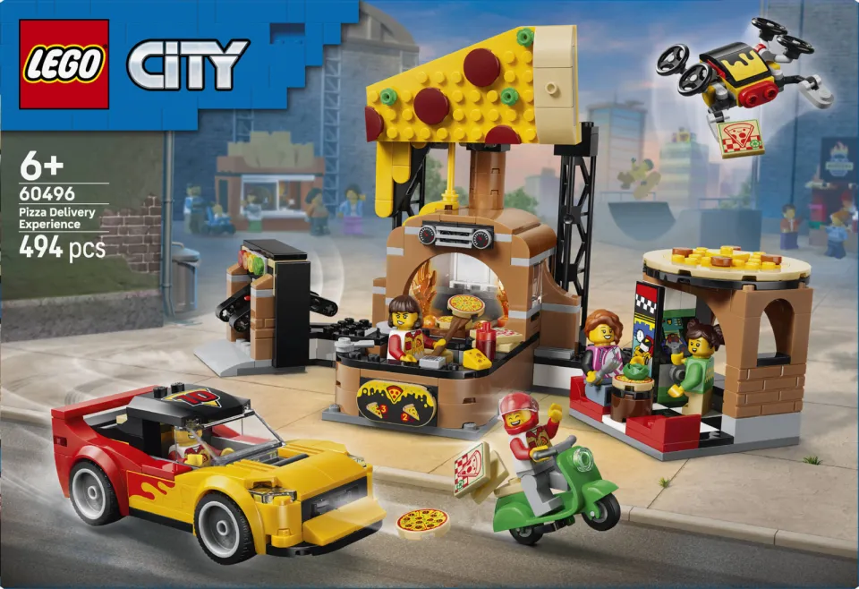 Lego City Pizzacentrale met voertuigen 60496, foto 7