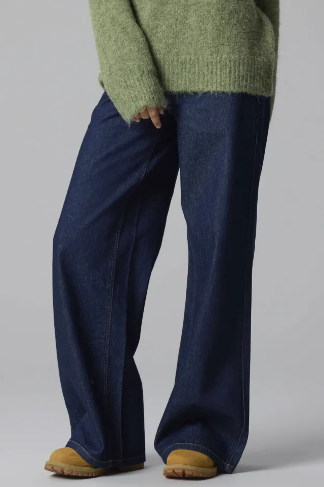 LMTD NLFBIRM low wide leg jeans - donkerblauw, foto 4