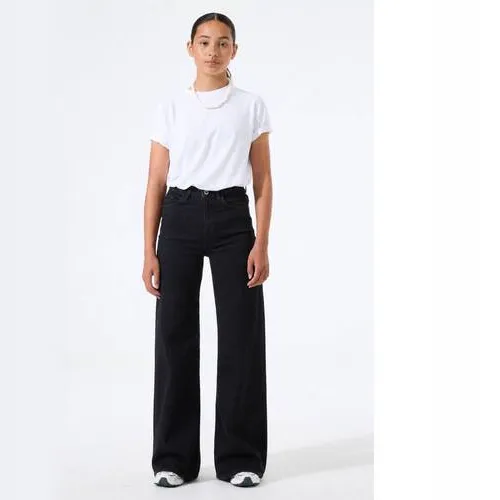 Garcia high waist wide leg jeans black denim, foto 2