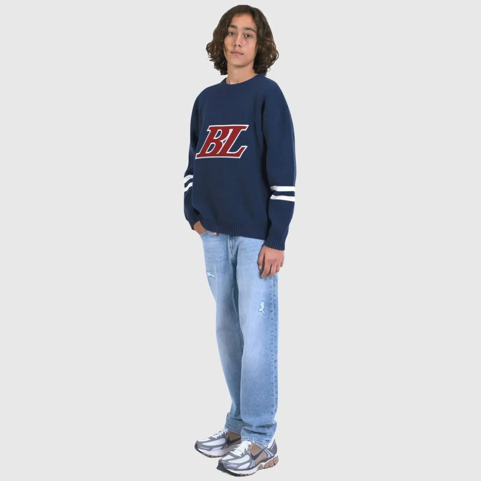 Ballin sweater met print - donkerblauw, foto 3
