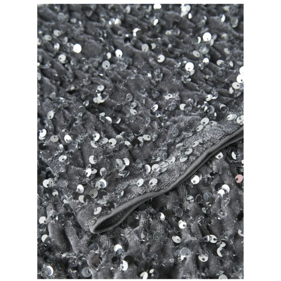 NAME IT glitterjurk met pailletten grijs/zilver, foto 5