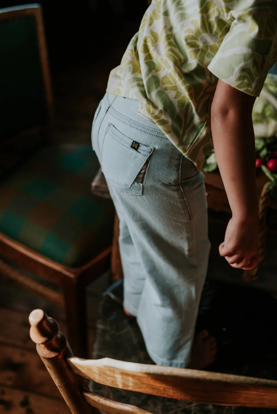 Koko Noko wide leg jeans light blue denim, foto 7
