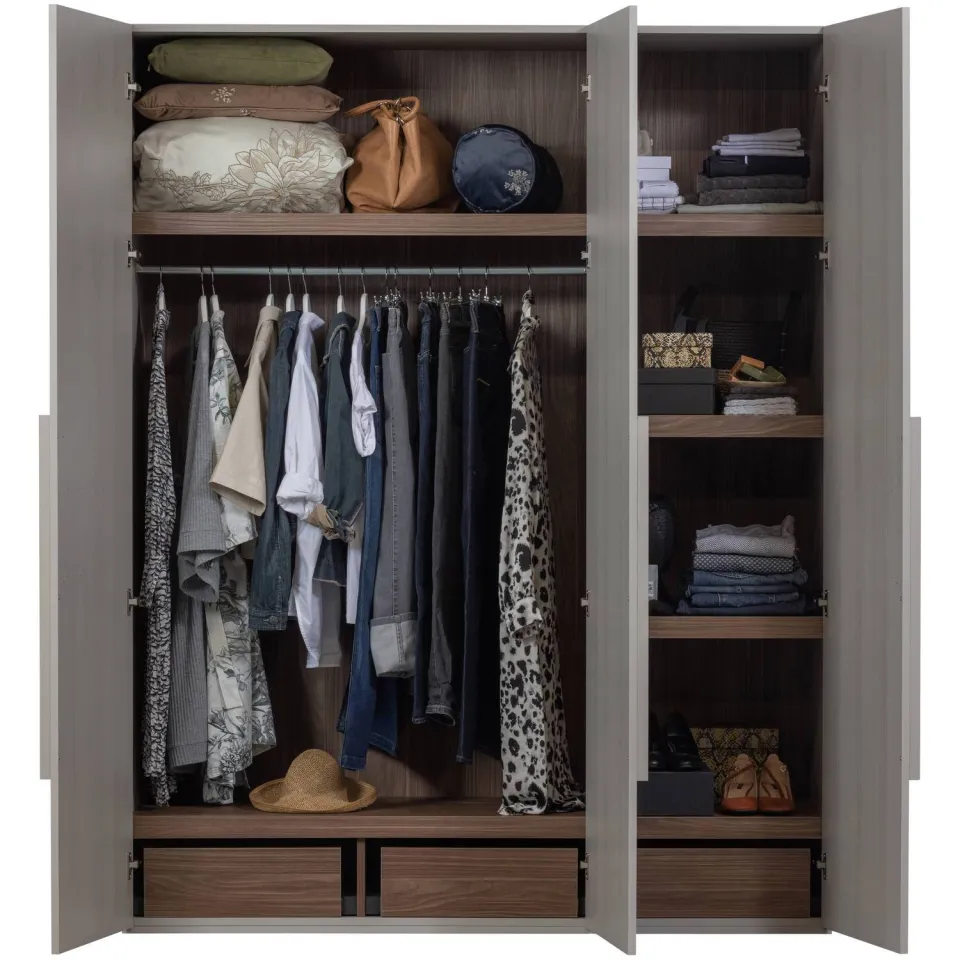WOOOD Rens kledingkast 3-deurs pebble grey, foto 5