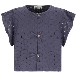 Like Flo blouse donkerblauw broderie, foto 2