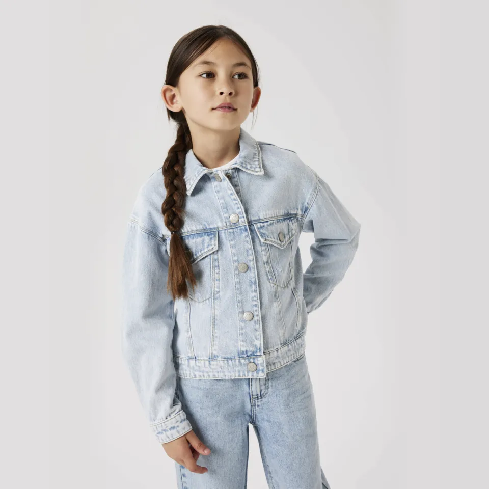 NAME IT spijkerjas lichtblauw light blue bleached denim, foto 8