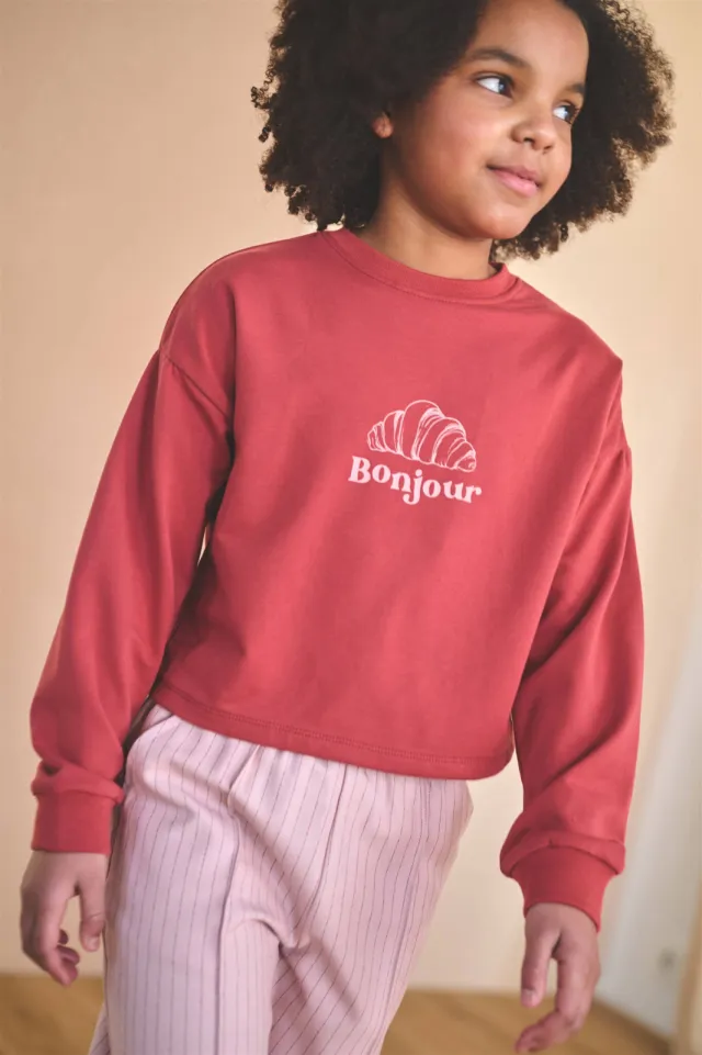 Nono sweater met print - rood
