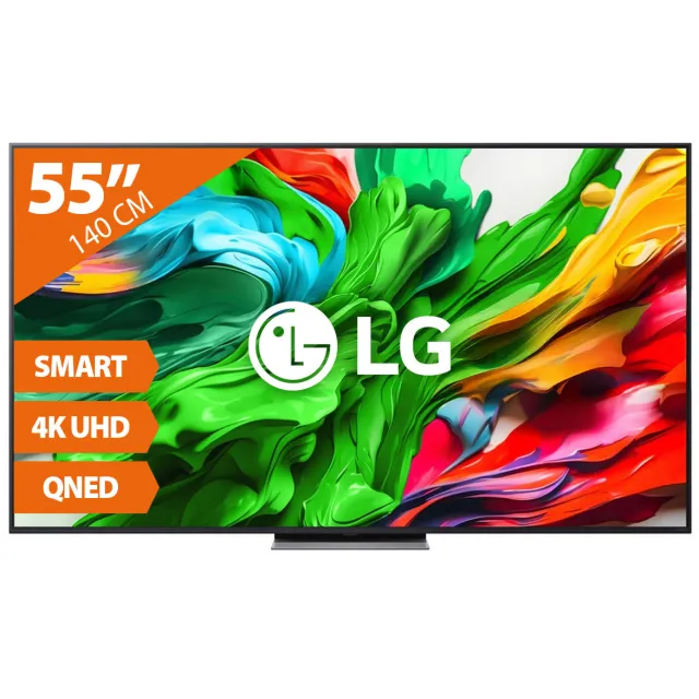 LG 55QNED87B6A MiniLED tv zwart