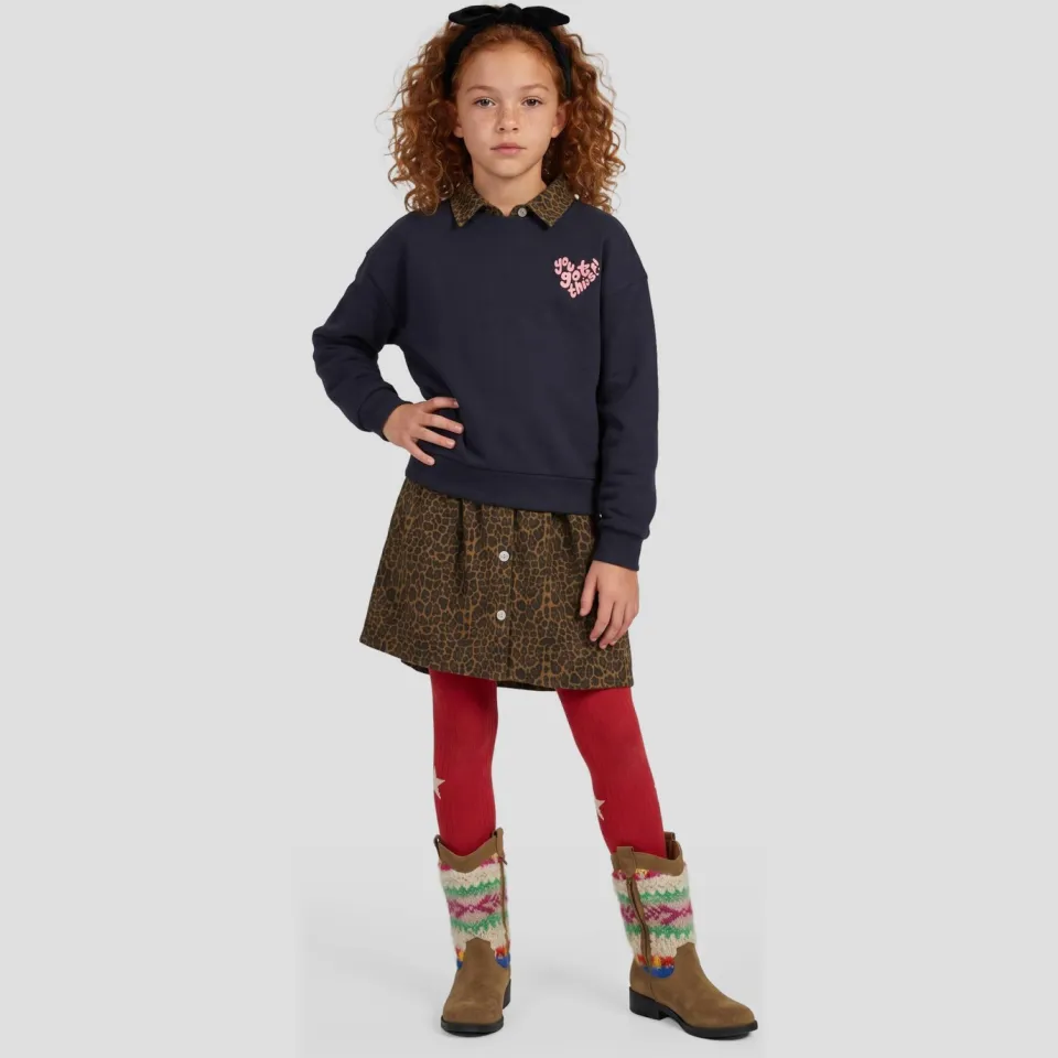 Me & My Monkey rechtvallende sweater met backprint - donkerblauw, foto 4