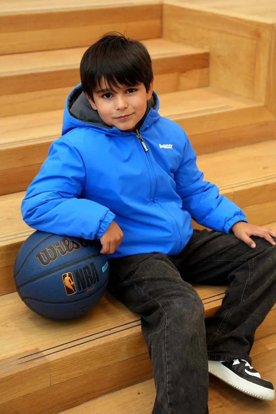 B.Nosy Jonny reversible winterjas grijs/hardblauw, foto 6