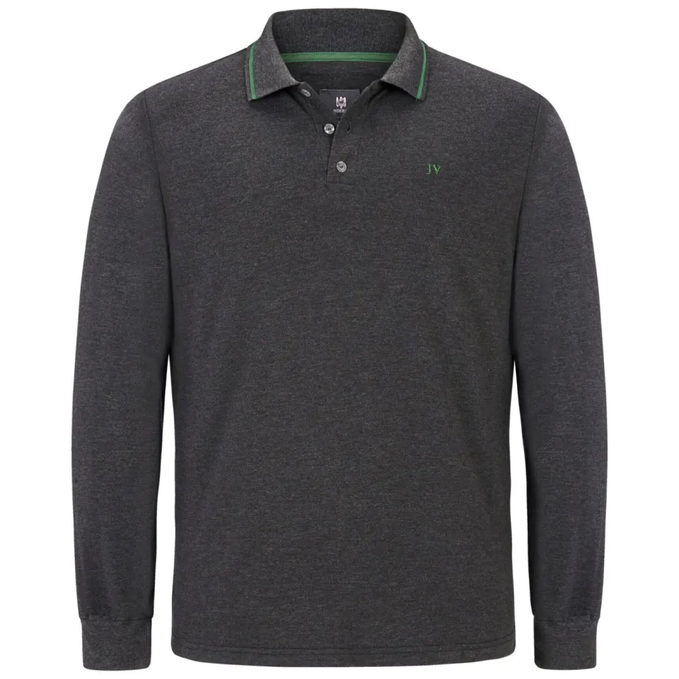 Jan Vanderstorm loose fit polo Plus Size ELLIS grijs, foto 2